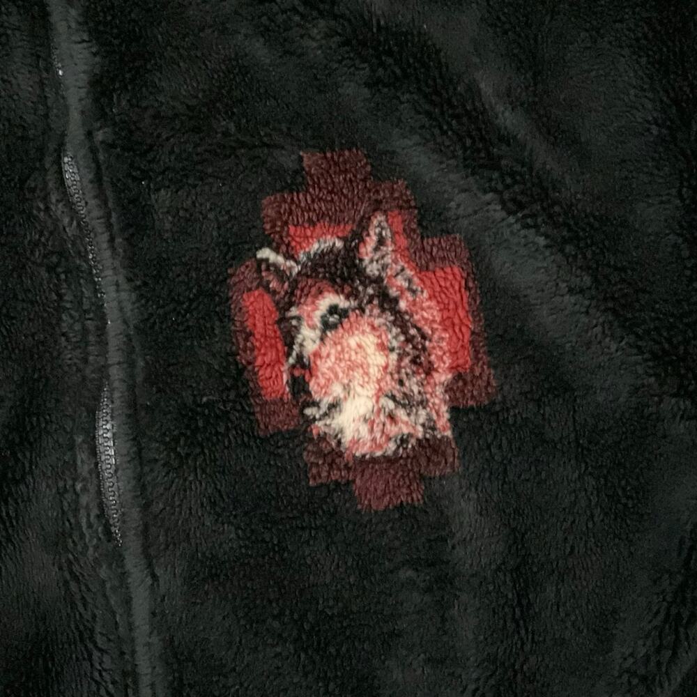 Vintage for seasons plush‎ fleece jacket wolf themed size x large - Picture 2 of 11